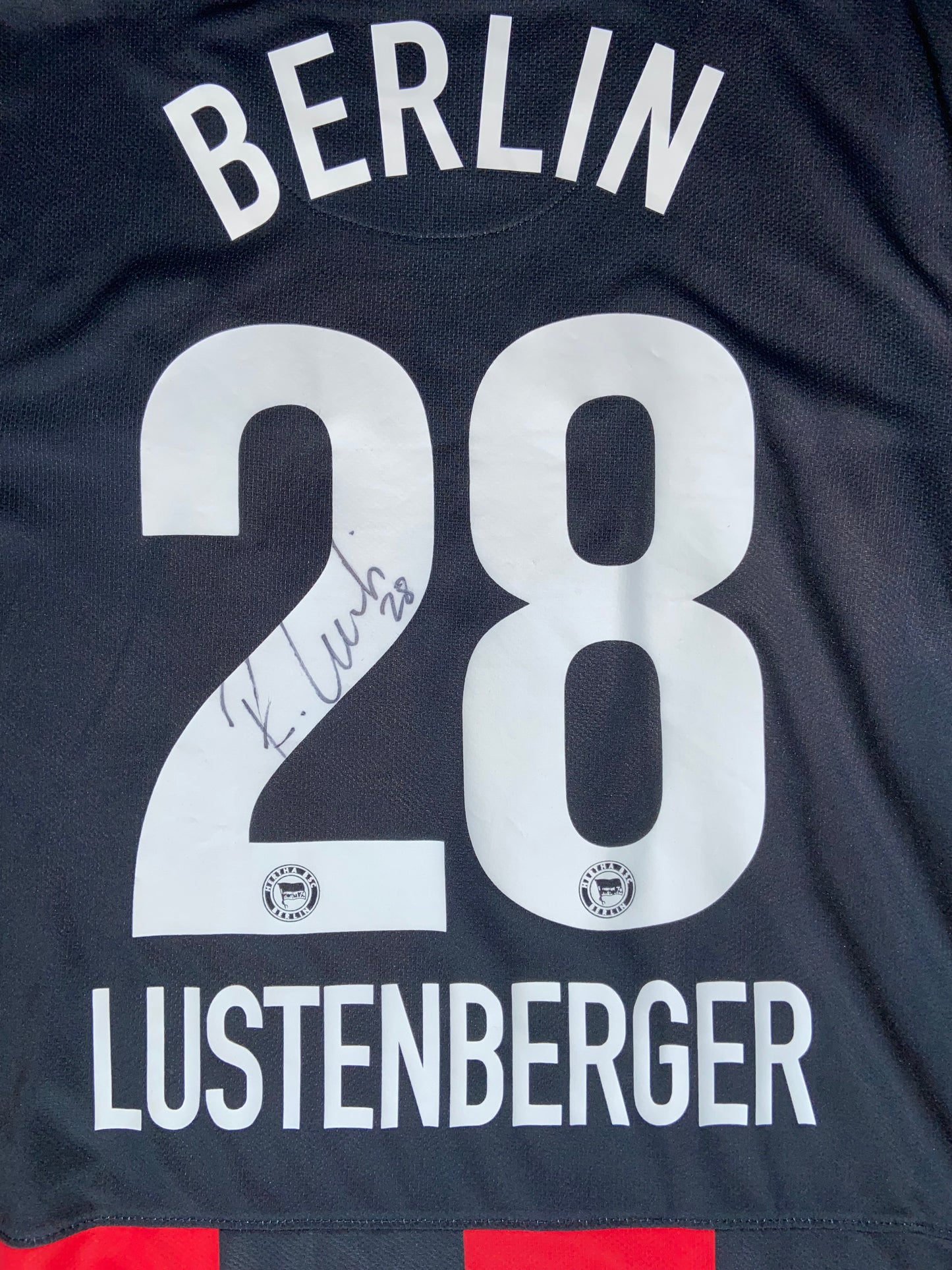 Lustenberger, Hertha BSC Auswärtstrikot 2009/2010 (M) mit Unterschrift