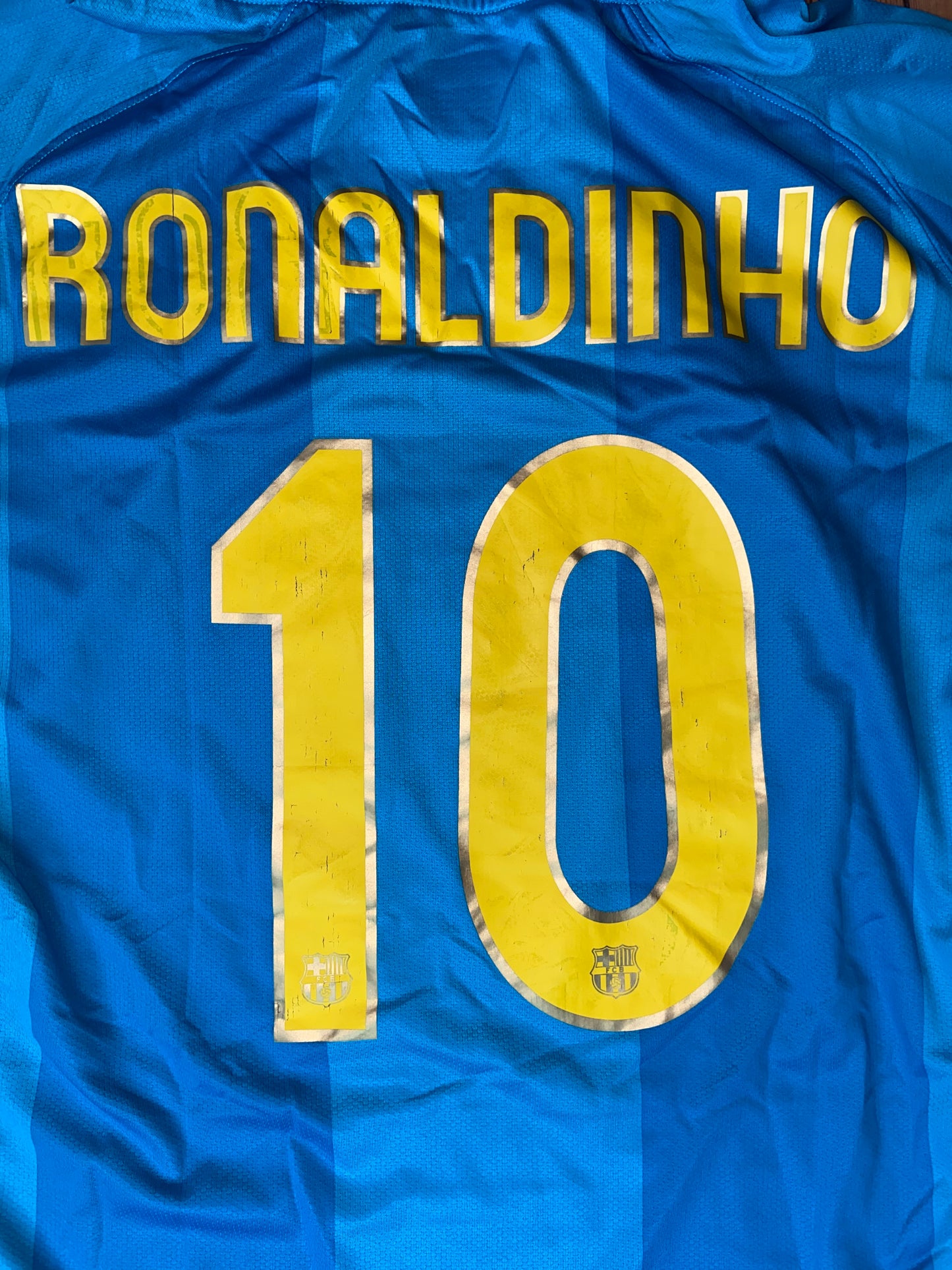Ronaldinho, FC Barcelona Auswärtstrikot 2007/2008 (L) mit Hose
