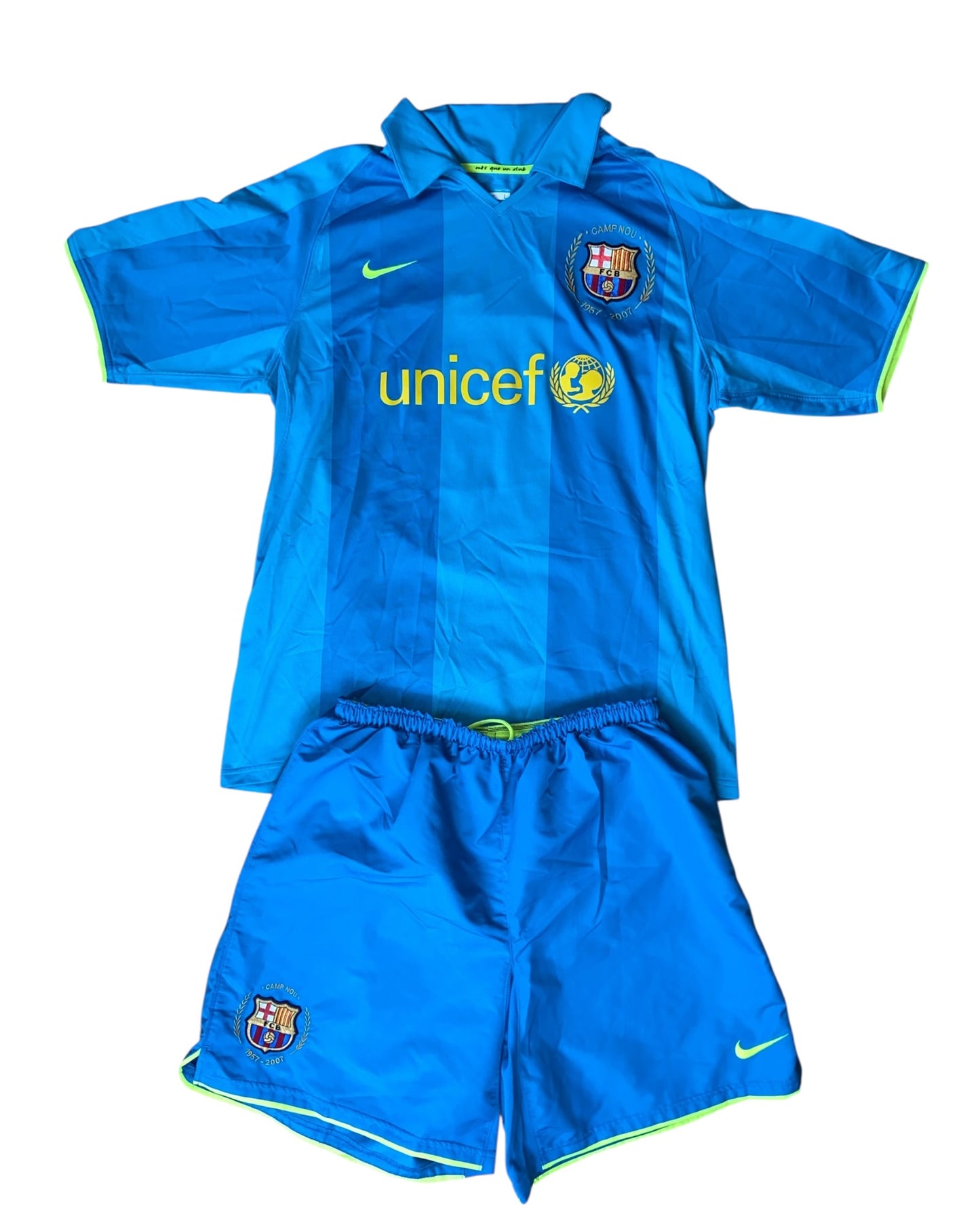 Ronaldinho, FC Barcelona Auswärtstrikot 2007/2008 (L) mit Hose