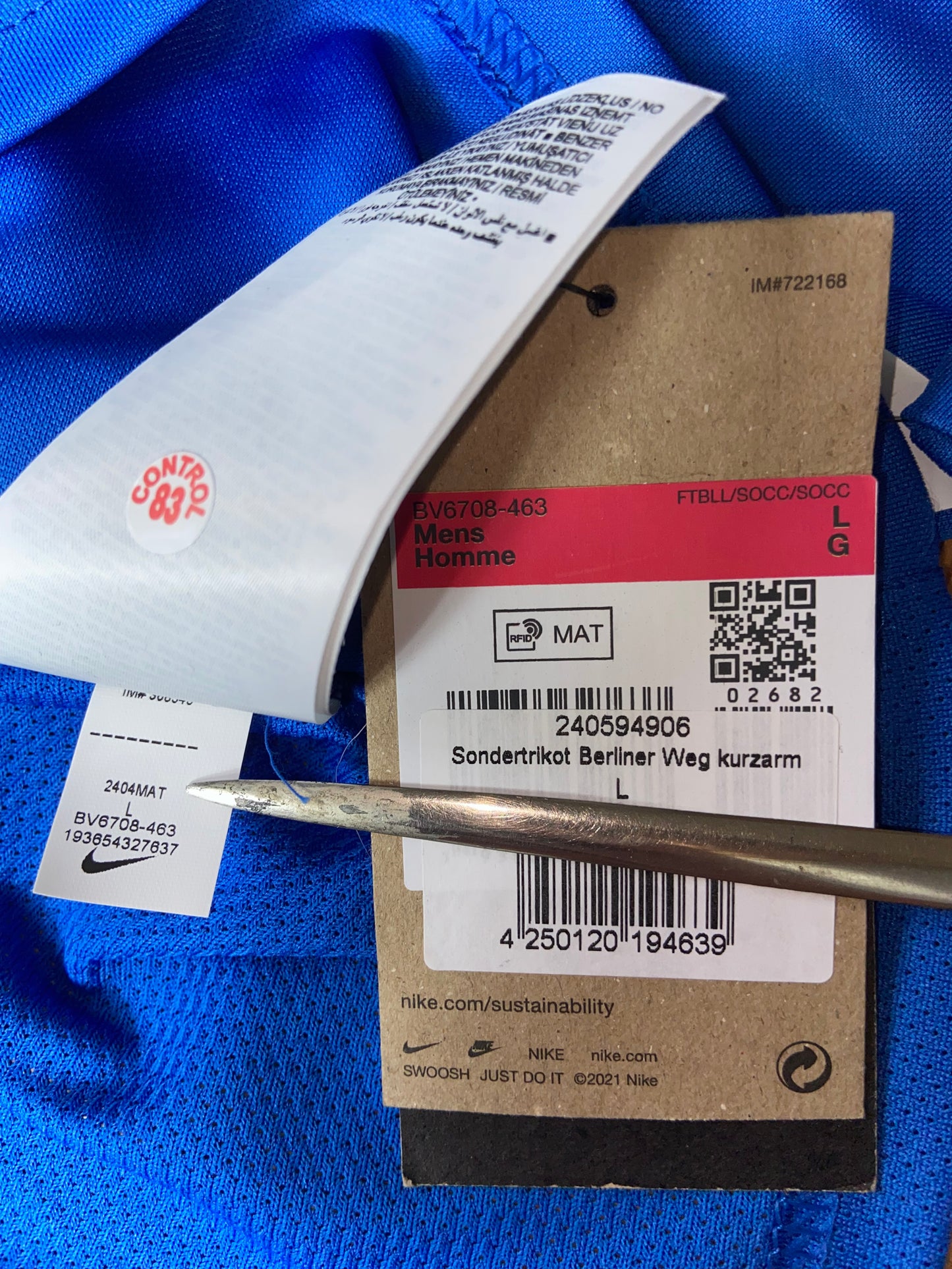 Maza, Hertha BSC Sondertrikot Berliner Weg 2024/25 (L) Neu mit Etikett